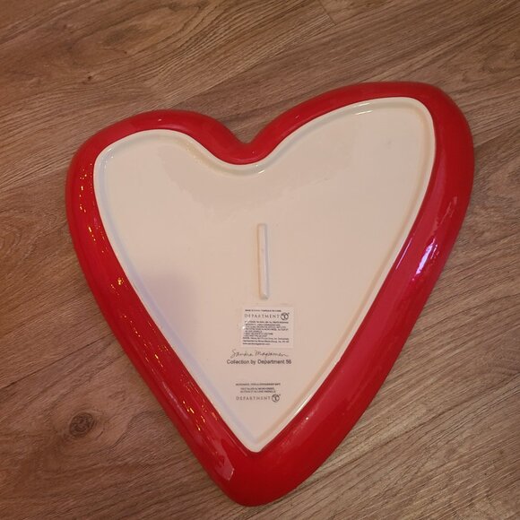 Rare Department 56 Sandra Magsamen Heart Platter 2005 13.25" x 12.25" - Picture 2 of 4